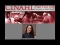 Health Information Library Online CINAHL Plus with Full Text tutorial M
