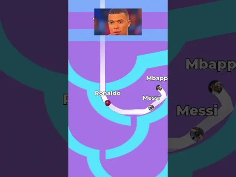 Ronaldo vs Messi vs Neymar Prime vs Mbappe vs Yamal 🐐 #Marble Race #shorts
