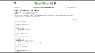 Java Practice It 5 2 forToWhile whileLoops basics