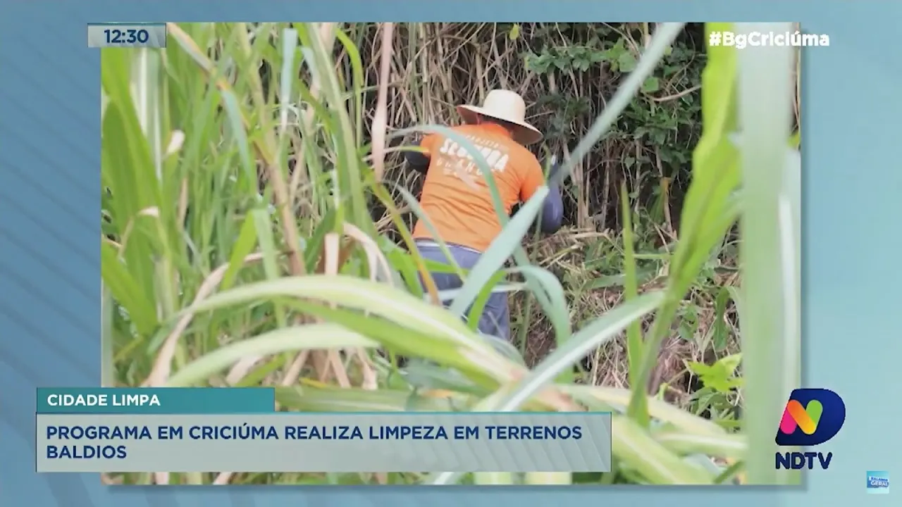 Programa em Criciúma realiza a limpeza de terrenos baldios e cobra dos proprietários