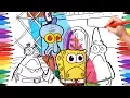 SPONGEBOB Coloring Pages for Kids Drawing and Painting Spongebob Patrick Squidward Eugene