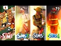 Sims 1 vs Sims 2 vs Sims 3 vs Sims 4 - FIREFIGHTER