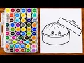 Cute Dumpling Coloring ASMR Calm Coloring