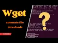 Linux tutorial Wget command automate file download