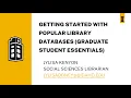 Getting Started with Popular Library Databases 2024