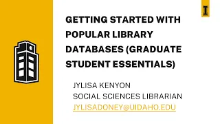 Getting Started with Popular Library Databases 2024