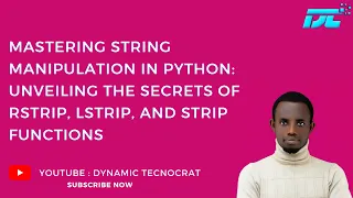 Dive into Python Strings Master rstrip lstrip and strip Functions CLASS TWO