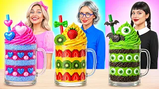 Barbie vs Wednesday कुकिंग चैलेंज | मज़ेदार फ़ूड रेसिपी Multi DO Challenge