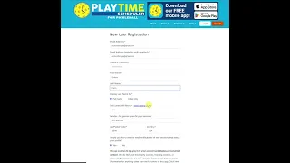 Playtime Scheduler - Account Creation