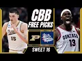 Free CBB Picks Today Purdue vs Gonzaga Sweet 16 March Madness Picks and Predictions