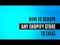 Shopify Scraper Tutorial Install Extract Product Data with Shopify Spy