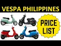 Vespa Philippines Price List 2024 Vespa Scooter Prices S Sprint Primavera GTS Super GTV