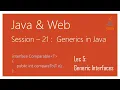 Generics in Java Generic Interface