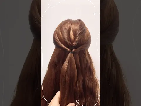 Easy half updo hairstyle tutorial #shefav #hairstyle #hairclips #hairtutorial #halfupdo #shorts
