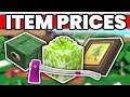 How Much EVERY ITEM Is Worth In Lumber Tycoon 2 Roblox