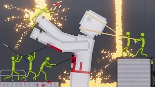 Mega People Playground vs Melon Playground on Realistic LAVA