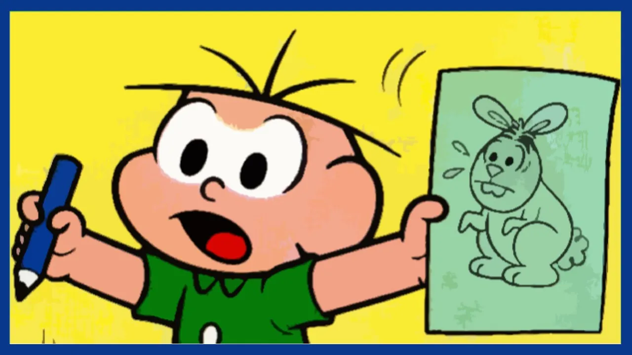 CEBOLINHA APRENDEU A DESENHAR AS EXPRESSÕES - QUADRINHOS DA TURMA DA MÔNICA
