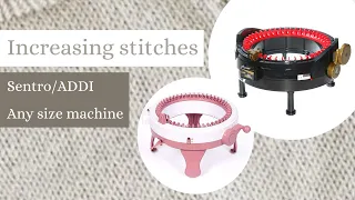 INCREASING stitches with PANELS circular knitting machine