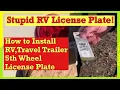 How to Install a License Plate on RV or Travel Trailer RV Life