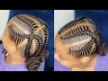 Criss cross braids with butterfly buns Stitch braids