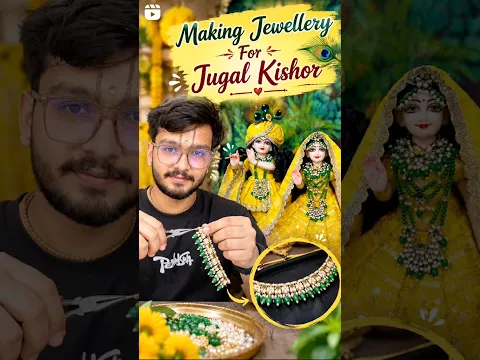 making jewellery for radha rani #shorts #jewellery #radhakrishna