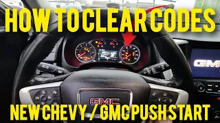HOW TO ERASE CODES CLEAR CHECK ENGINE ON NEWER CHEVY GMC PUSH BUTTON START VEHICLES FAST EASY