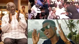 wow ex prez kufour dances to kofi kinaatas things fall apart song blesses him 