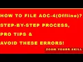 Updated How 2 File AOC 4 Offline Pro Tips Don t Do these Errors