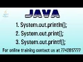 Output Statements in Java