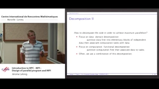 Jerome Lelong Introduction to HPC - MPI Design of parallel program and MPI