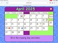 Starfall Daily Calendar - April 30 2025 Last Day of April