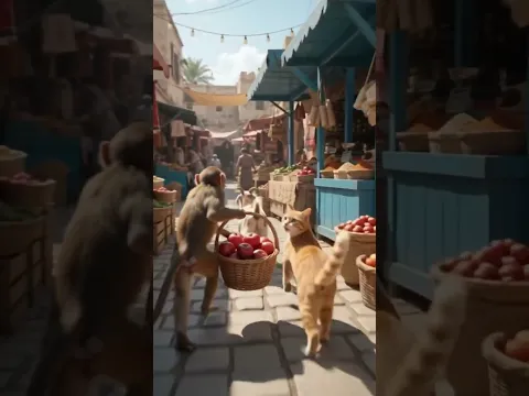 Make me chase a monkey, goat, and cat that stole my basket of apples. 🍎