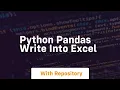 python pandas write into excel