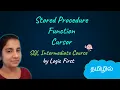 Stored Procedure Function and Cursor SQL Intermediate Course Logic First Tamil