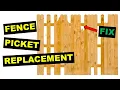 Replace Fence Pickets Yourself Easily At Home
