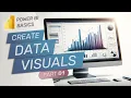 Create Data Visuals - 1 Bar Chart Pie Chart Line Chart Cards Power BI Basics