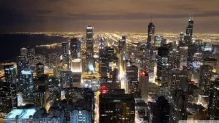 10 Hours Chicago at Night Time Lapse - 1080 SlowTV