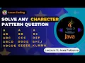 Character Pattern Programs in Java Learn Coding