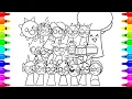 Incredibox Sprunki Coloring Pages How to Color All Characters Sprunki Phase 1