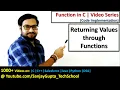 02 Function in C How to return values through function in c programming by Sanjay Gupta