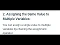 Level 1 problem 6 declare many values to multiple variables