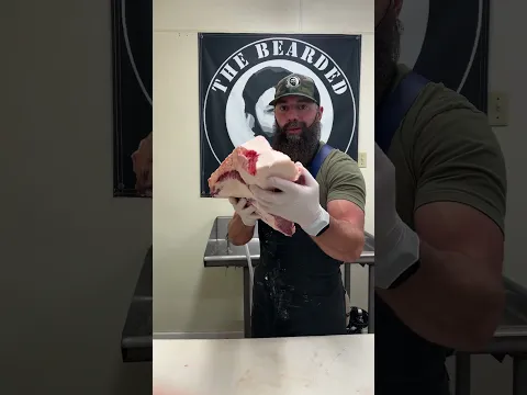 Tajima Wagyu Beef Brisket 🥩🔪🔥 #butcher #Beardedbutchers #beef #wagyu #shorts