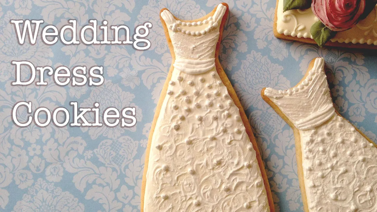 HOW TO DECORATE WEDDING DRESS COOKIES!