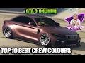 GTA 5 BEST CREW COLOURS IN GTA 5 ONLINE 2023 HEX CODES