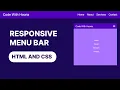 Create a Responsive Navigation Bar Menu bar Using HTML CSS and JavaScript