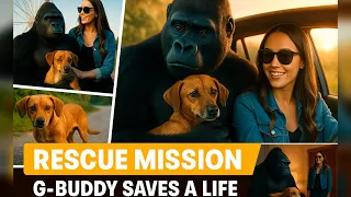 “EP 2: G-Buddy’s First Rescue | Jungle Hero Saves a Street Dog!” #animalvlog #gorillajourney #shorts