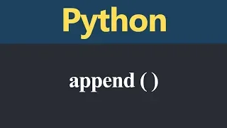 append Method in Python Hindi