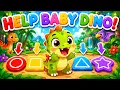 Help Baby Dino Find His Way Home Learn Shapes for Kids