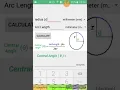 CENTRAL ANGLE CIRCLE CALCULATOR with unit converter