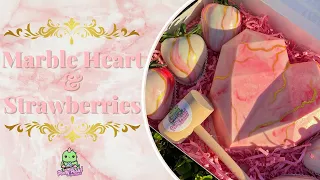 Download How To Marble Strawberries \u0026 Breakable Heart Step By Step MP3